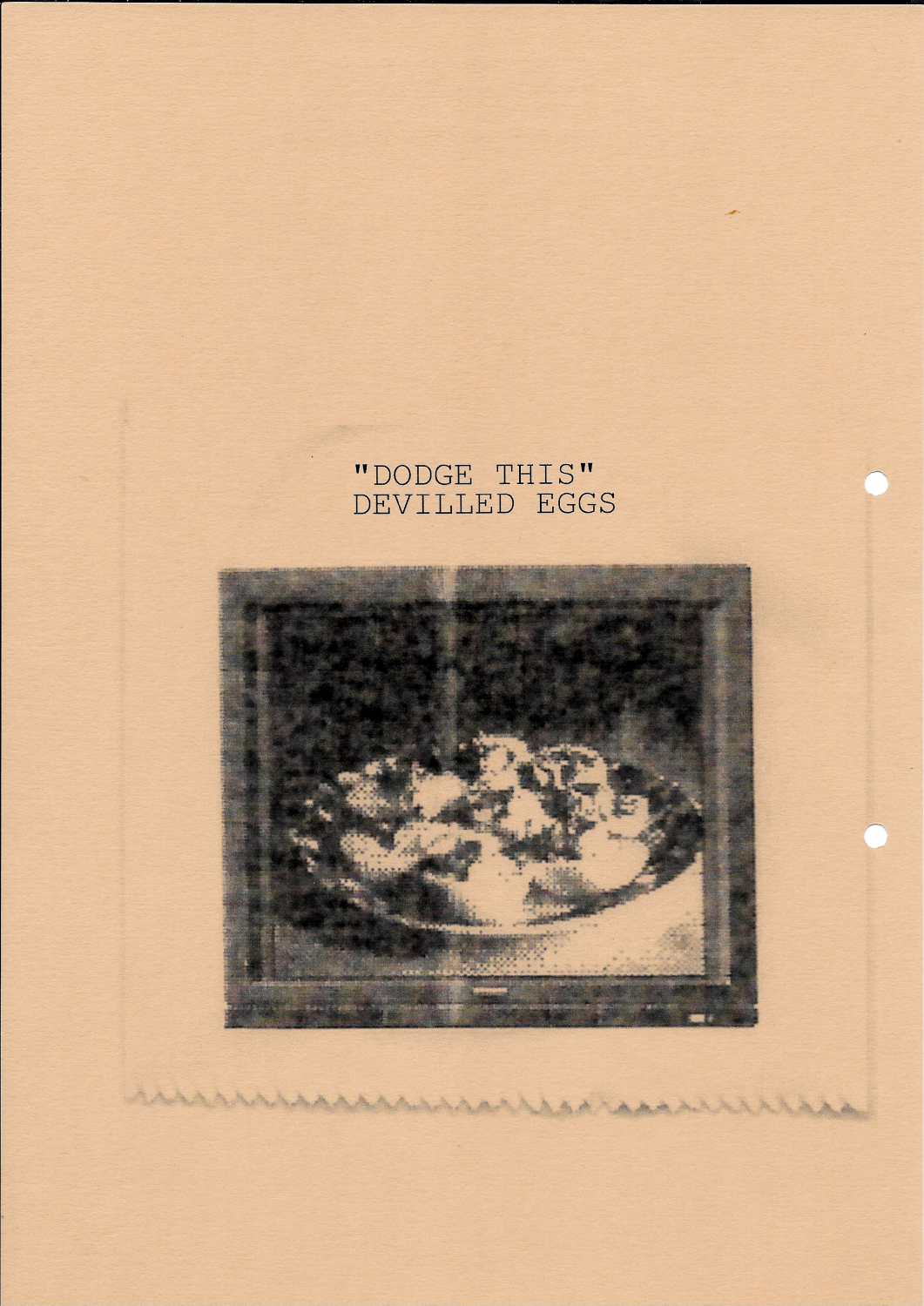 Back of recipe card - Dodge This Devilled Eggs