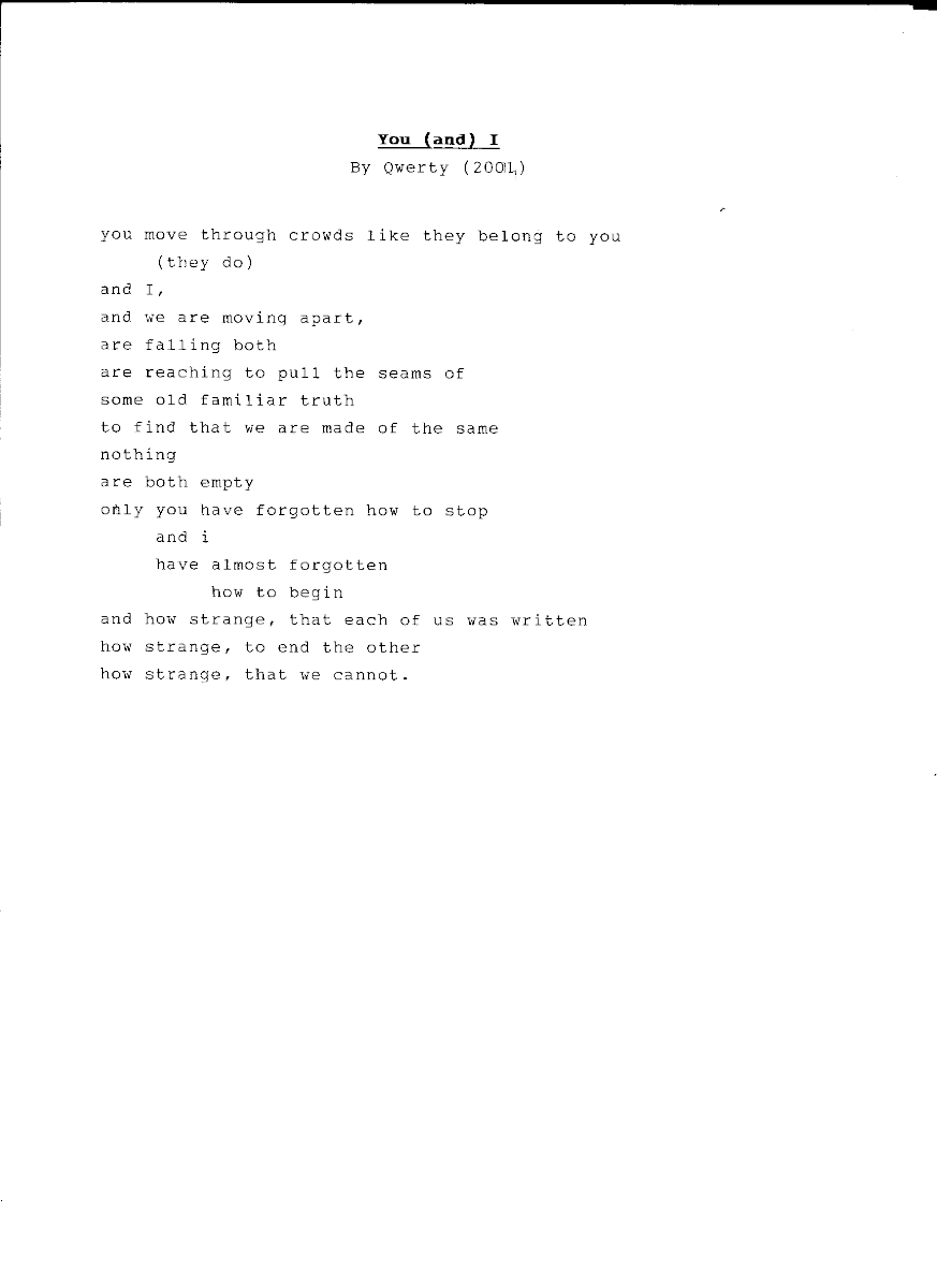 Scan of You (and) I