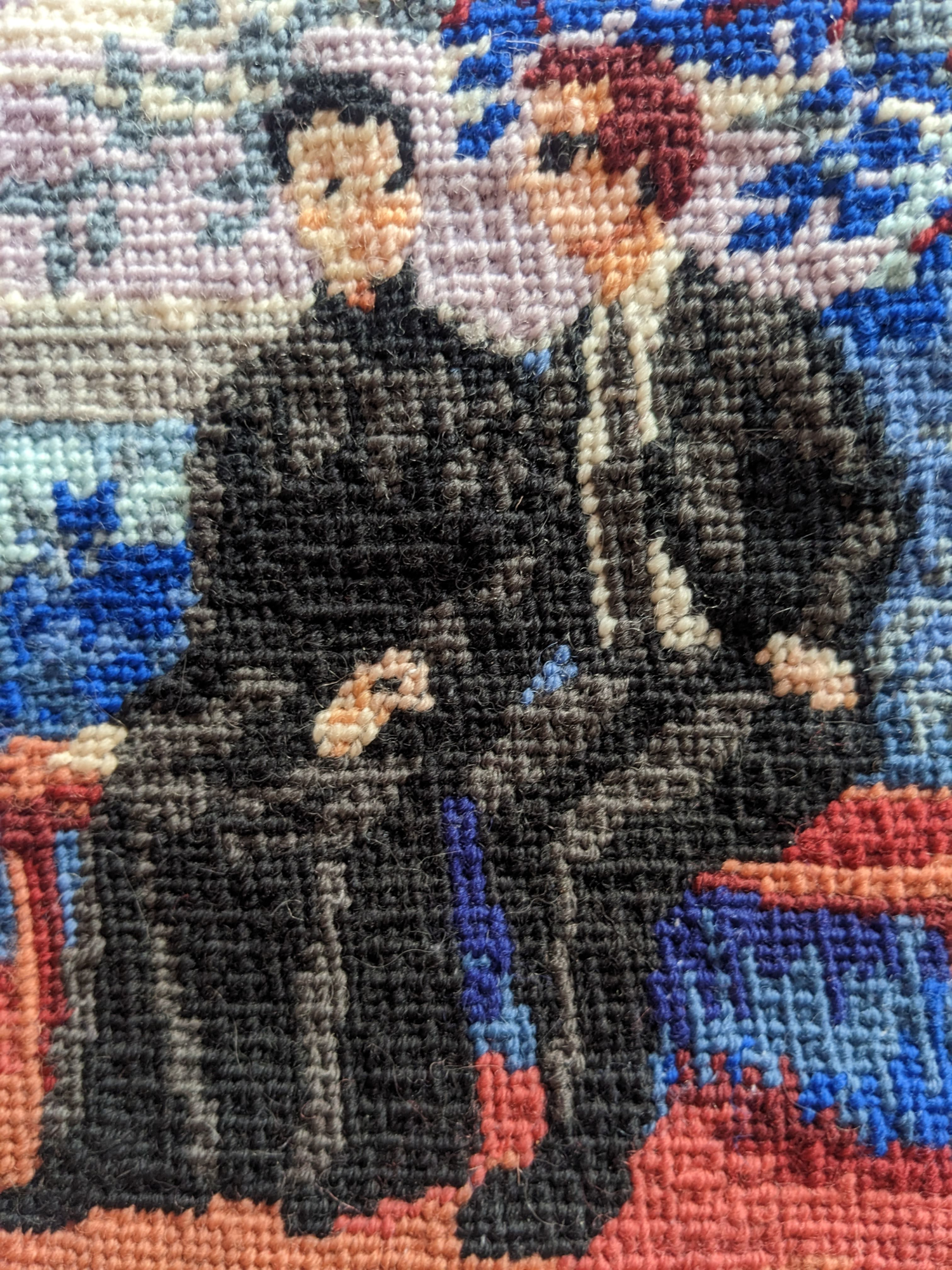 The Bench embroidery – view 2